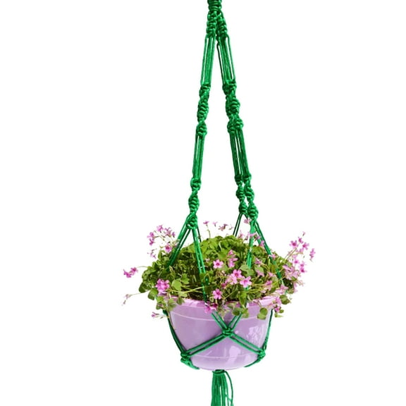 ROMANSENTIAL 1Set Simple Practical Design Hanging Flowers Plants Basket for Ceiling Deck 41.3x3.9x0.4Inch