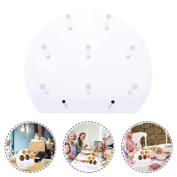 ROMANSENTIAL 1Set Transparent Acrylic Donut Holder Stand Party With Vertical Holder Design For Women Event Organizers