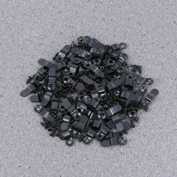 ROMANSENTIAL 200Pcs Metal Arch Shape Picture Frame Backing Hardware Clips 1.97x0.39x0.2in