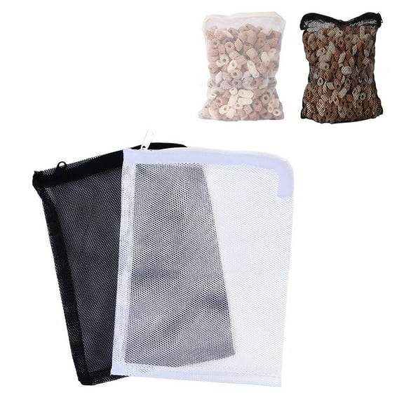 ROMANSENTIAL 20Pcs Aquarium Media Bags Zipper Nylon Reusable for Fish Keeping and Water Filtration