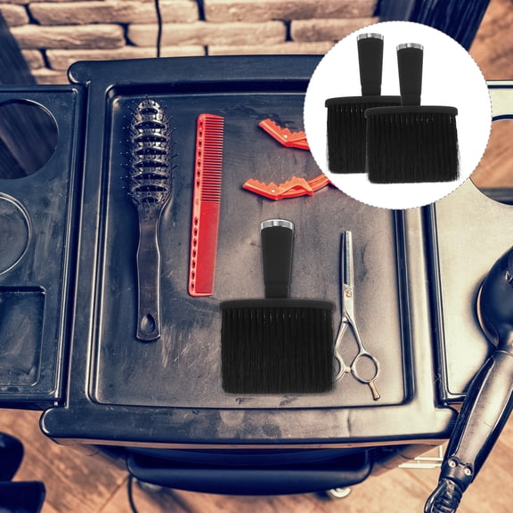 ROMANSENTIAL 2Pcs Broken Hair Brush for Hair Cutting 13.6*10cm