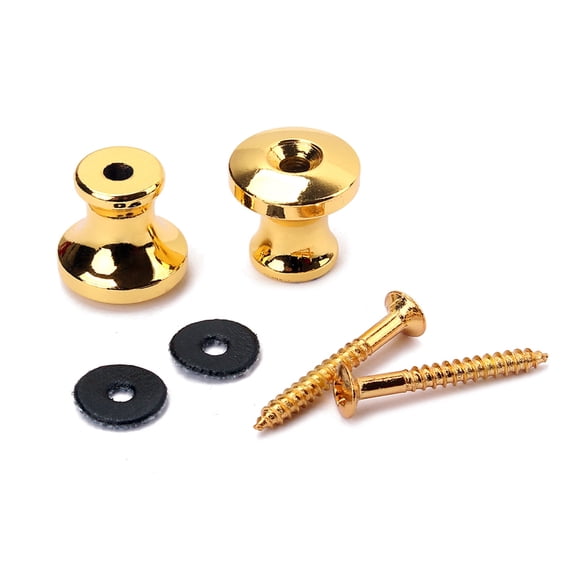 ROMANSENTIAL 2Pcs Guitar Strap Locks for Bass Guitars with Copper and Metal Material Secure Locking