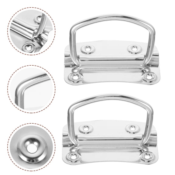 ROMANSENTIAL 2Pcs Heavy Duty Chest Handles Rustproof Pull Handles for Furniture Access