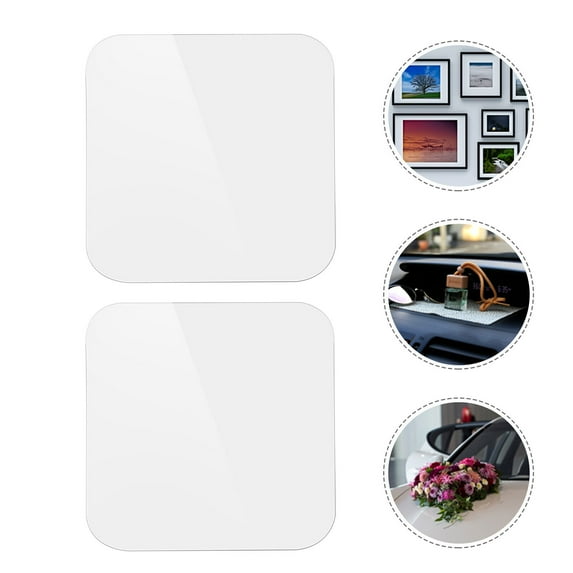 ROMANSENTIAL 2Sets Acrylic Double-Sided Stickers Waterproof Strong Adhesion 6Cm X 6Cm