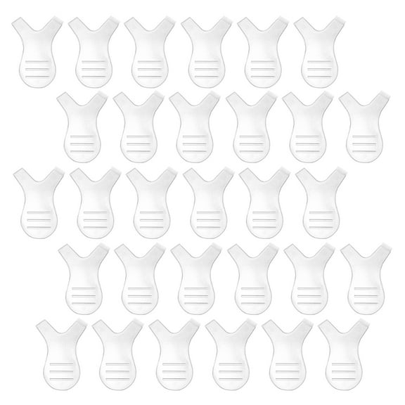 ROMANSENTIAL 30Pcs Y-Shape Eyelash Brushes Lash Extension Tools for Women Transparent Portable Safe for Eye Skin