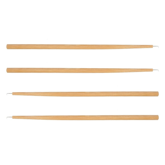 ROMANSENTIAL 3Pack Hair Extensions Tool for Barbers Hair Extension Ventilating Needle Wood