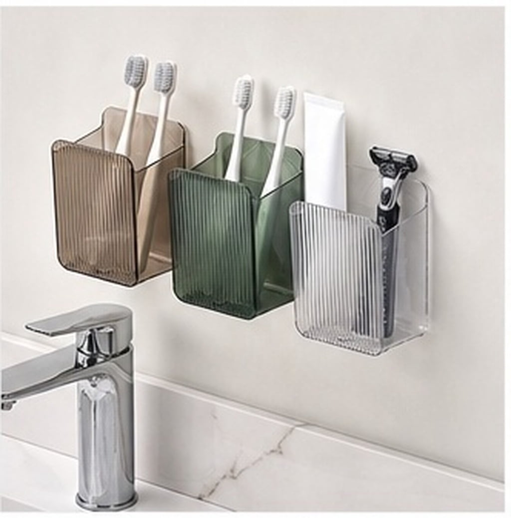 Rack Razor Alabama ROMANSENTIAL 3Pcs Adhesive Toothbrush Holder Bathroom Organizer Rack ...
