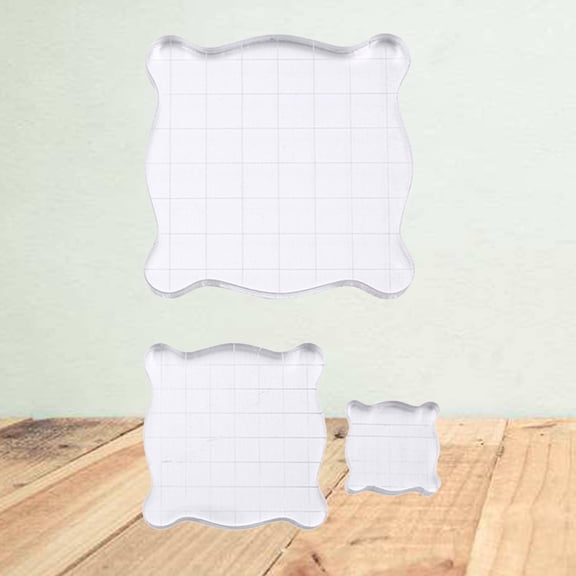 ROMANSENTIAL 3-Piece Clear Stamp Plate Set with Precise Placement Tool for Versatile Nail Art and Craft Stamping