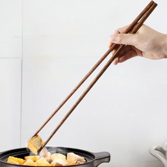 ROMANSENTIAL 4 Pairs Elegant Modern Design Frying Chopsticks 12.6in For Home Use And Dining