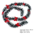 thumbnail image 1 of ROMANSENTIAL 4Pcs Christmas Decorative Bowknot Strips Garland for Home Users Red PET 180x1.8in, 1 of 8