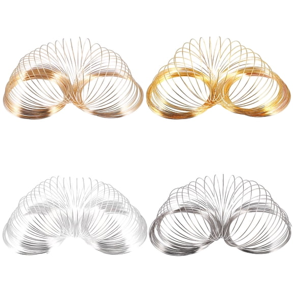 ROMANSENTIAL 4Pcs Metal Rings Diy Wire Circles For Jewelry Making Connector Charms Accessories