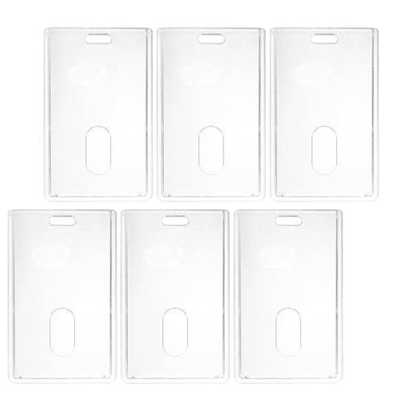 ROMANSENTIAL 6Pcs ID Card Protector Acrylic Holders for Dustproof Protection in Home