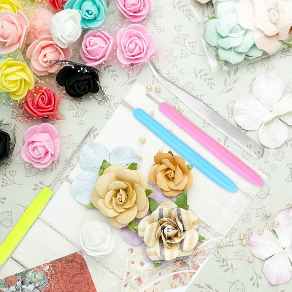 ROMANSENTIAL 6Pcs Paper Rolling Pen Set with Sturdy Plastic and Steel for Quick Paper Craft Projects