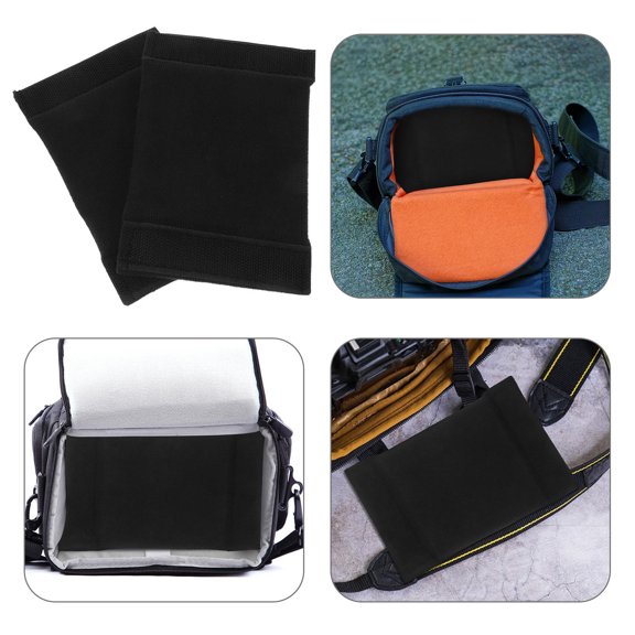 ROMANSENTIAL Adjustable Camera Bag Inserts, Black Padded, Waterproof, Quick Access, 8Pcs
