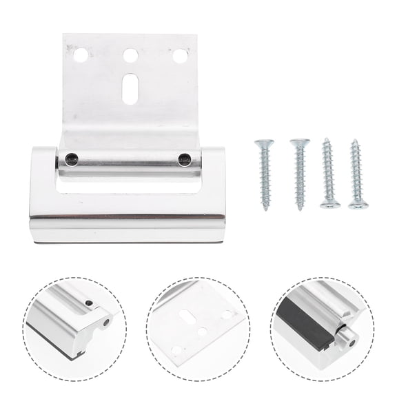 ROMANSENTIAL Aluminum Alloy 1Pack Door Reinforcement Lock for Hotel Security Silver 7.5X6.4X2.5CM