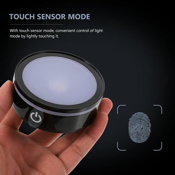 ROMANSENTIAL Black Plastic LED Lamp Base with Touch Sensor for Home Use Excellent for Bedroom or Office Table Decor 6.3 Inches