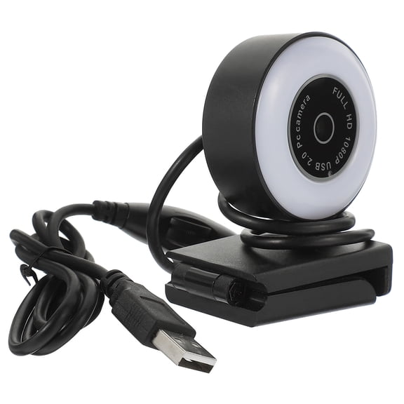 ROMANSENTIAL Black USB Webcam for Computer, 1080P Video, Built-in Noise Reduction Microphone for Streaming and Calls