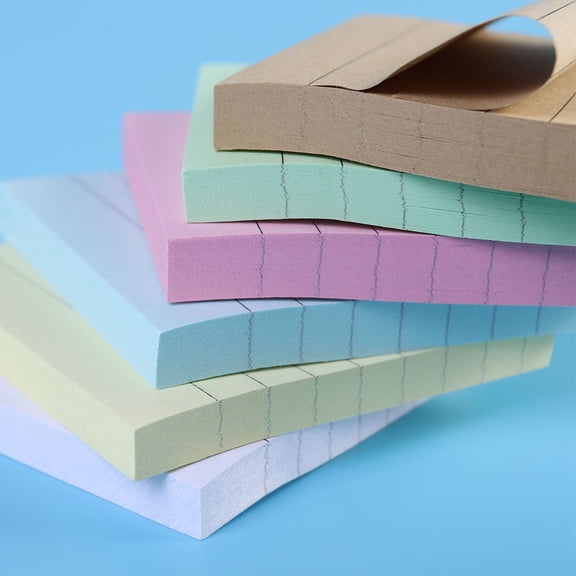 ROMANSENTIAL Bright Colors Self Stick Notes Pads The To Do List Notepad 6Pcs For General Users 7 5 7 5 0 8 Cm