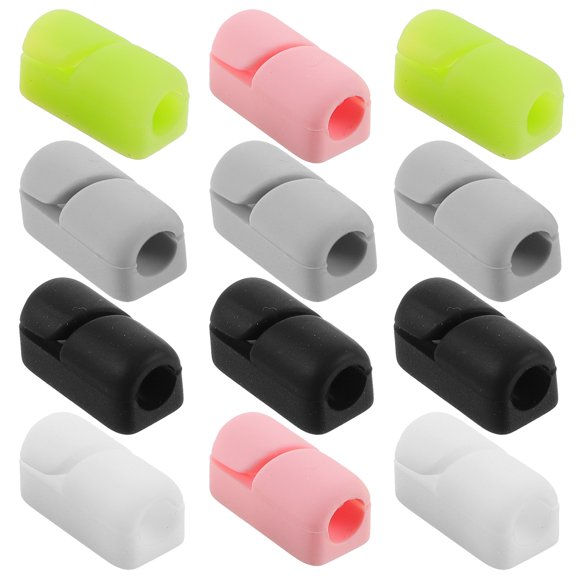 ROMANSENTIAL Cable Management Clips 12Pcs Assorted Color for Office Use Wire Control and Tangle Prevention