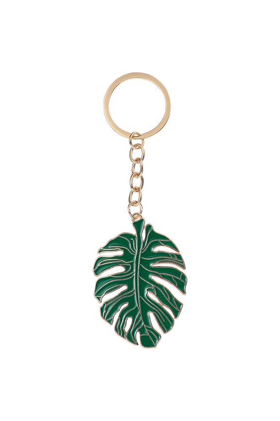 Green Leaf Party Favors Key Holder Durable Metal Keychain for Organizing Keys