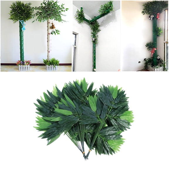 ROMANSENTIAL Faux Greenery Stems Leaf Shaped Natural Look For Weddings Parties Home Garden Decor 20 Leaves Per Branch