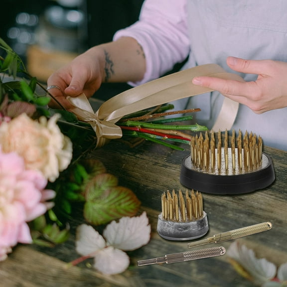 ROMANSENTIAL Kenzan Needle Straighteners 2Pcs for Flower Arranging 7.3X0.7in