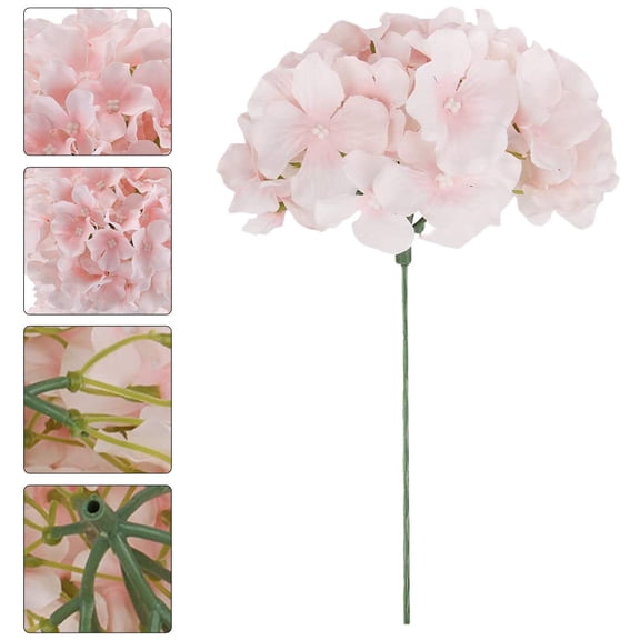 ROMANSENTIAL Realistic Pink Artificial Hydrangea for Elegant Table Setting and Parties 10Pcs