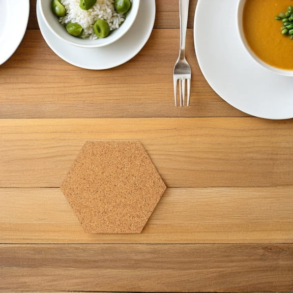 ROMANSENTIAL Sound Absorbing Khaki Cork Sheets, Easy Adhesive Backing, Adjustable Cutting, 120Pcs