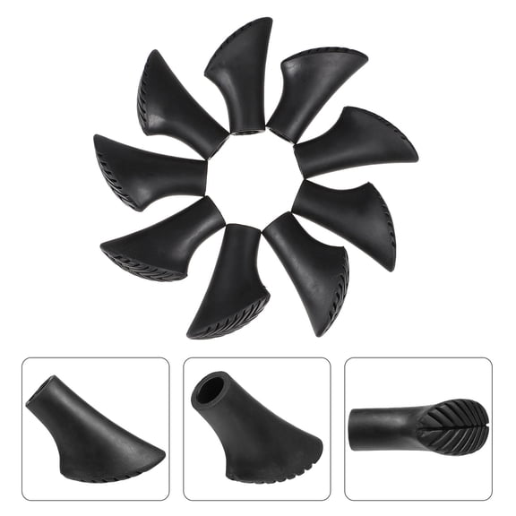 ROMANSENTIAL Thickened Pole Tip Protectors PVC 16Pcs for Hiking and Trekking