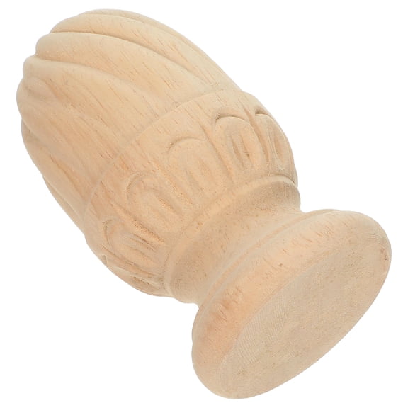 ROMANSENTIAL wood post finial Carved Pineapple Shape 8 x 14 cm Stair Column Accessory