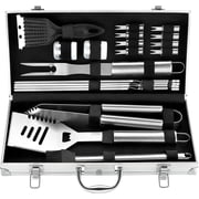 ROMANTICIST 20pcs Professional BBQ Accessories Set - Heavy-Duty Stainless Steel Grill Tool Kit, Perfect Holiday Gift for Christmas & Fall & Winter Grilling, Cam