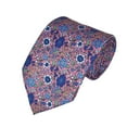 thumbnail image 1 of ROMARIO MANZINI Blue, Yellow Floral on Rose Pink PRINTED DESIGN TIE, 1 of 3