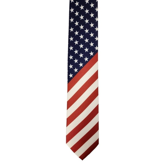 ROMARIO MANZINI Patriotic Design Stars and Stripes US Novelty Tie