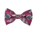thumbnail image 1 of ROMARIO MANZINI White Floral on Raspberry PRINTED DESIGN Pre-Tied Bow Tie, 1 of 2