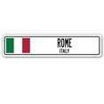 thumbnail image 1 of ROME ITALY Street Sign Italian flag city country road wall gift, 1 of 5