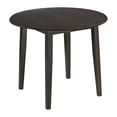 thumbnail image 1 of ROME + OAK Hinged Drop Leaf Dining Table, 22-36" Round Tabletop with Sturdy Base, Brown, 1 of 12
