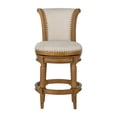 thumbnail image 1 of ROME + OAK Runyan Swivel Counter Stool - Weathered Oak, Sand Fabric - 26 in, 1 of 13