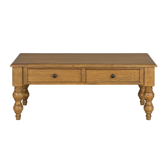 Oak Top Table Rectangle ROME + OAK Stratford Rectangular Wood Cocktail Table with Drawer Box ...
