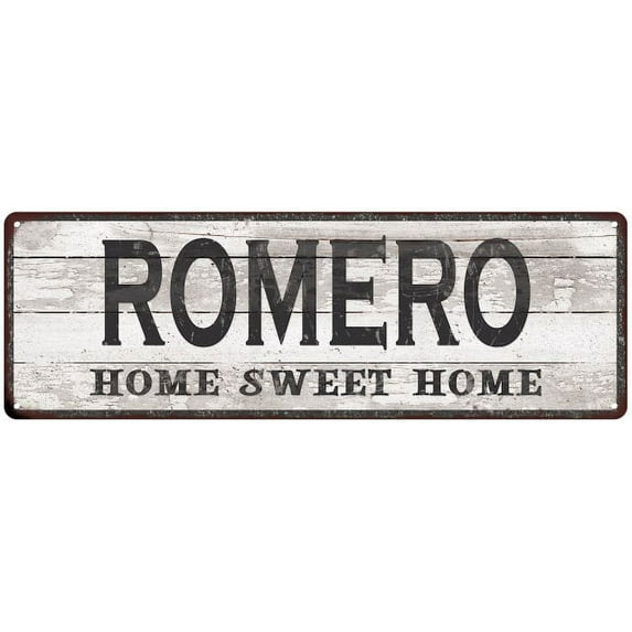 ROMERO Home Sweet Home Country Look 6x18 Metal Sign 106180045407