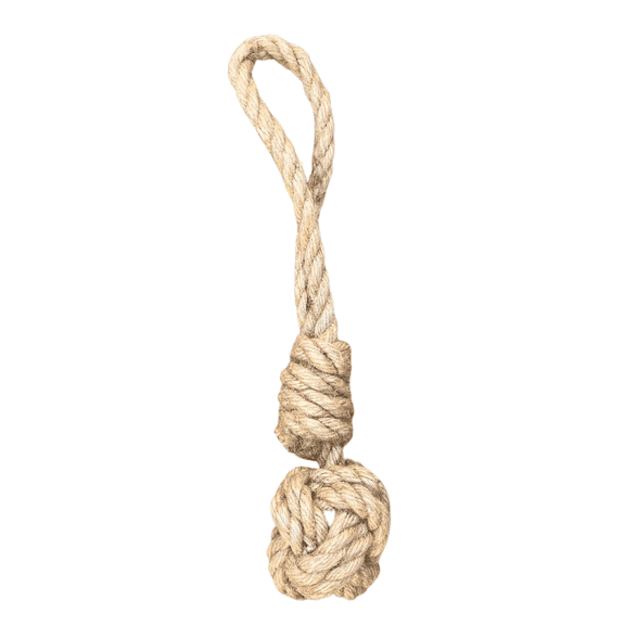 ROMNG Hemp Rope Dog Tug Toy - Eco-Friendly with Long-Lasting Performance - Interactive & Entertaining Gift - Perfect for Small Dogs, (Up to 25lbs)
