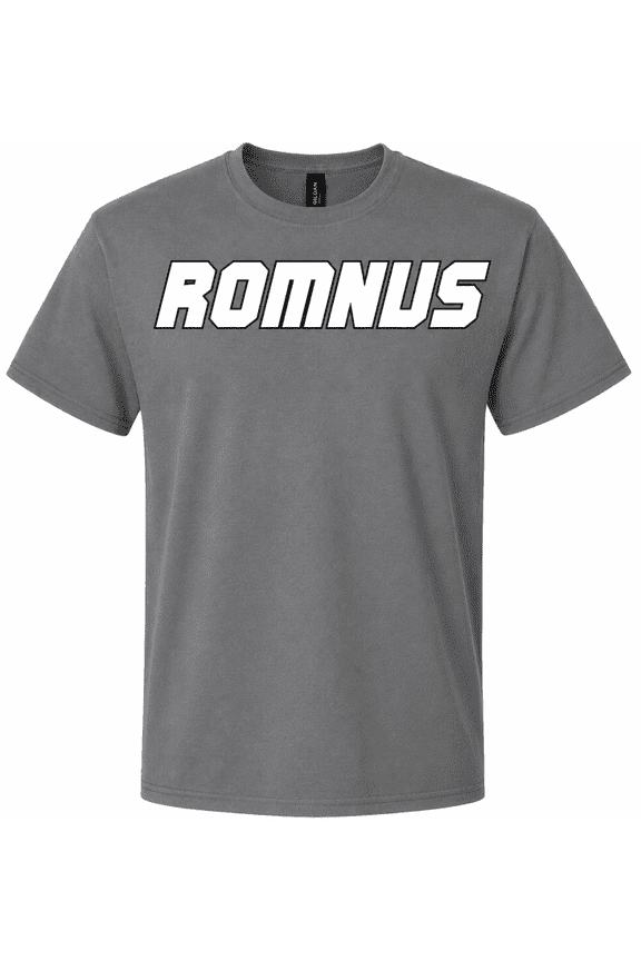 Gray Logo Graphic Streetwear T-Shirt for Men
