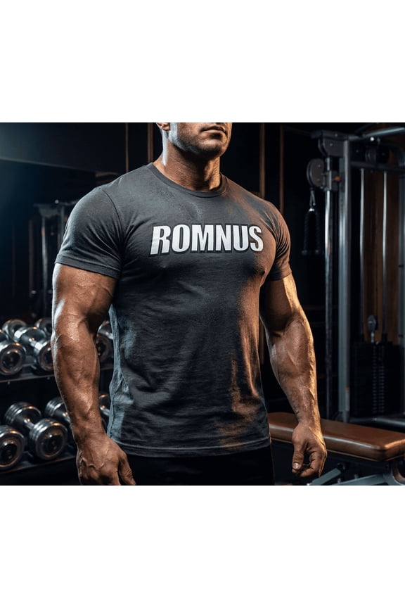 Gray Logo Graphic Streetwear T-Shirt for Men