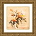 thumbnail image 1 of ROMO-Rolf Morschhauser 15x15 Gold Ornate Wood Framed with Double Matting Museum Art Print Titled - Roses IV, 1 of 4