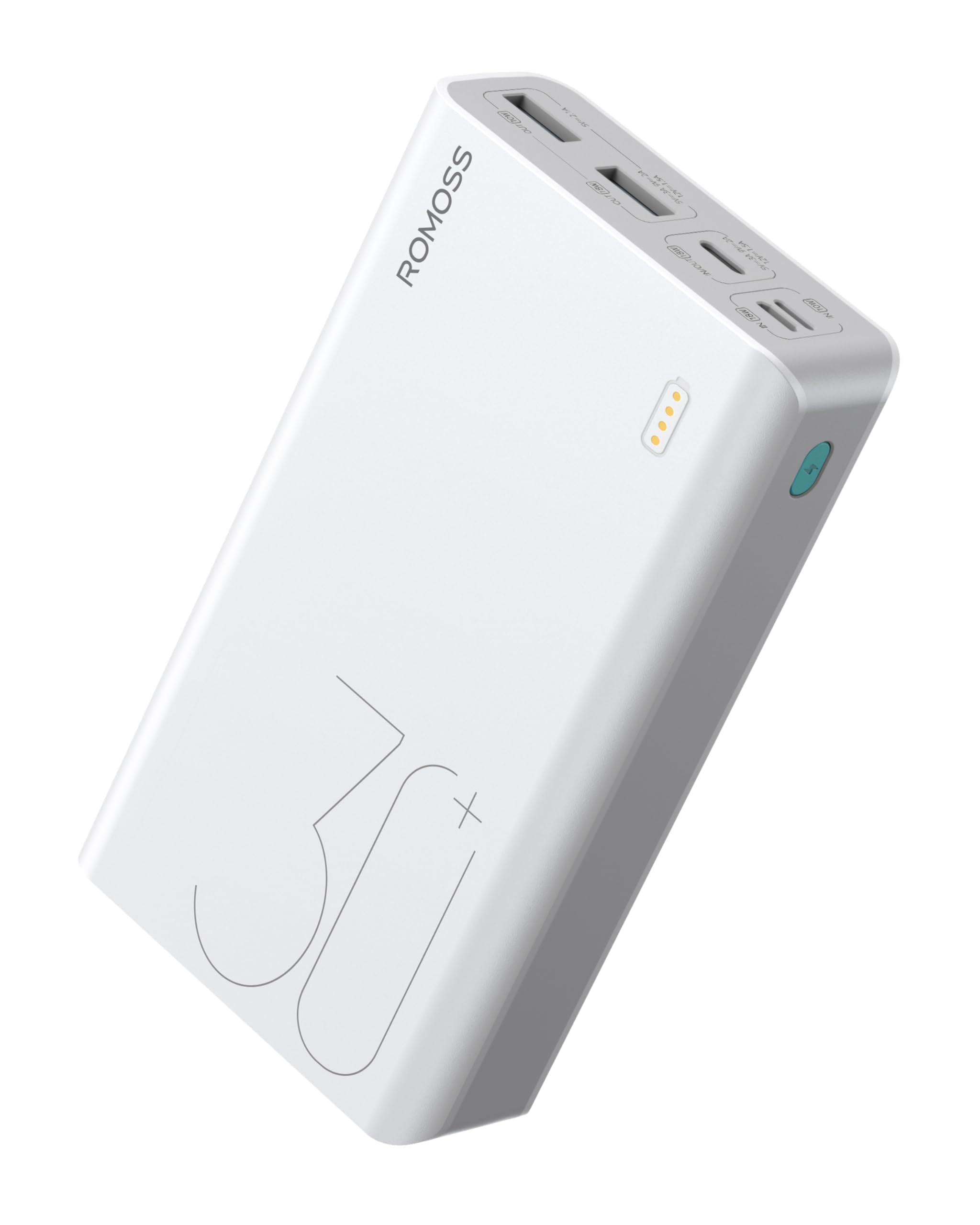 ROMOSS Power Bank, 30,000mAh Portable Phone Charger with USB C 3 Outputs & 3 Inputs, External Battery Pack PD 18W with iPhone 15/14/13/12, iPad, Samsung Galaxy and More C80