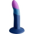 thumbnail image 1 of ROMP Piccolo 5" Silicone Dildo with Suction Base | Bullet Vibrator Compatible | Blue, 1 of 7
