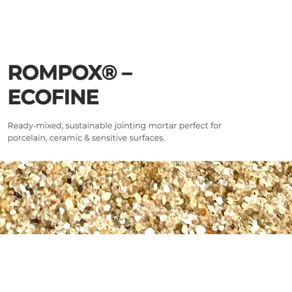 ROMPOX ECO-FINE Ready-Mixed Sand and Resin Joint Mortar: Triple Strength Formula for Porcelain, Pavers & Natural Stone. Pressure Washer Safe, Weed Free & Easy Installation. Beige Color