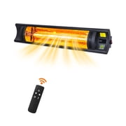 ROMSWI 1500W Electric Patio Heater, 35.5 Infrared Patio Heater, Wall Mounted Heater with IP55 Rated, Remote Control, 24H Timer