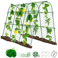 thumbnail image 1 of ROMUCHE 63"x48" Cucumber Trellis,Garden Arch Trellis for Climbing Plants Steel Plant Support Trellis for Flower Vine Grape Vegetable Plant Climbing Trellis for Melon Tomato Bean w/Netting, 1 of 11