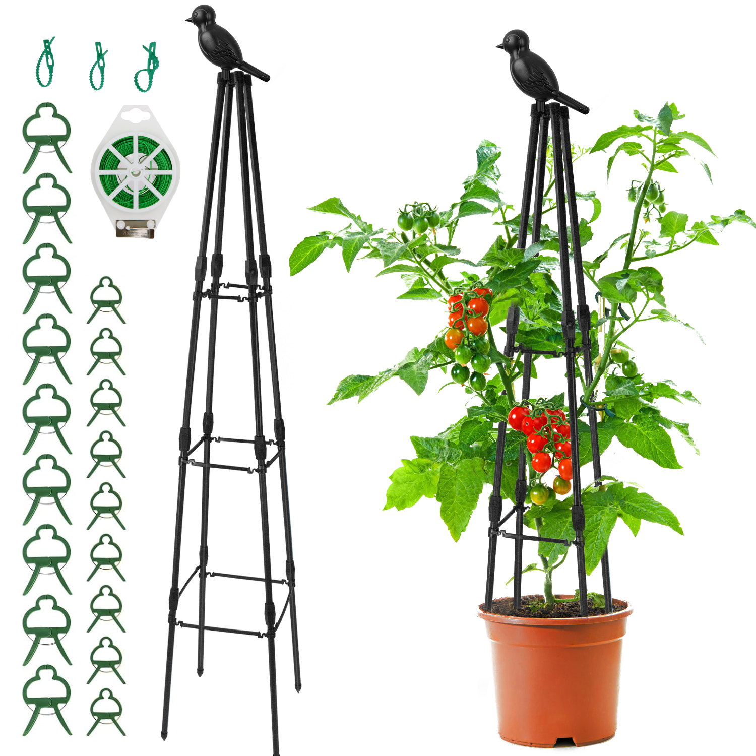 Kalolary Garden Trellis for Climbing Plants, 6 Feet Garden Tower