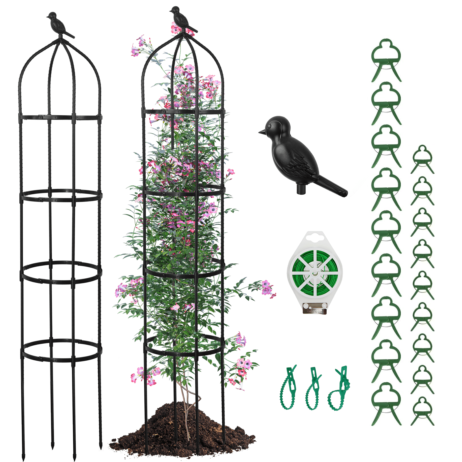 ROMUCHE Garden Trellis for Climbing Plants Outdoor, 68.9in Garden